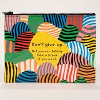 Fashion Accessories, BlueQ, Pouch, Accessories, Unisex, 7.25"x9.5", Don't Give Up, 692568